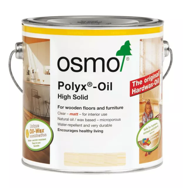 Osmo Polyx Hard Wax Oil  Matt 3062, Satin 3032 or Semi-Matt 3065  0.75 ltr Tin