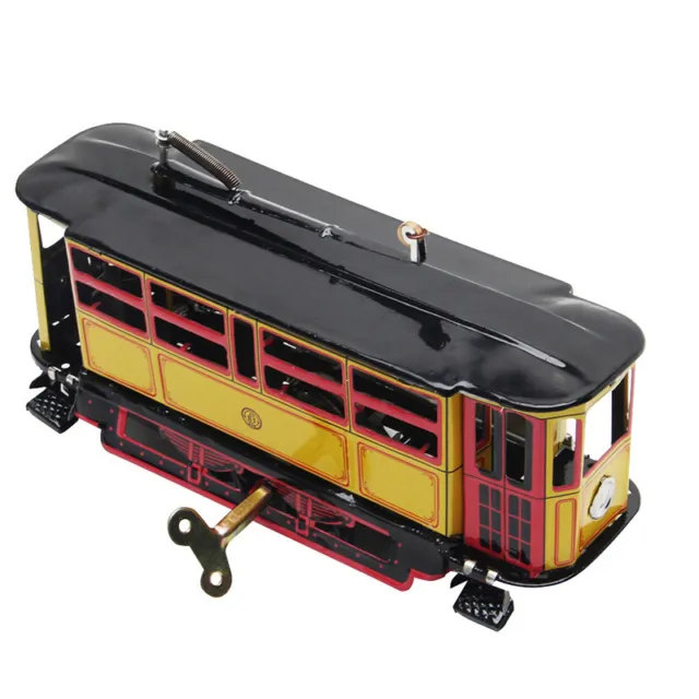 Retro Wind Up Tram Cable Bus Clockwork Streetcar Toy Vintage Collection Kid Gift