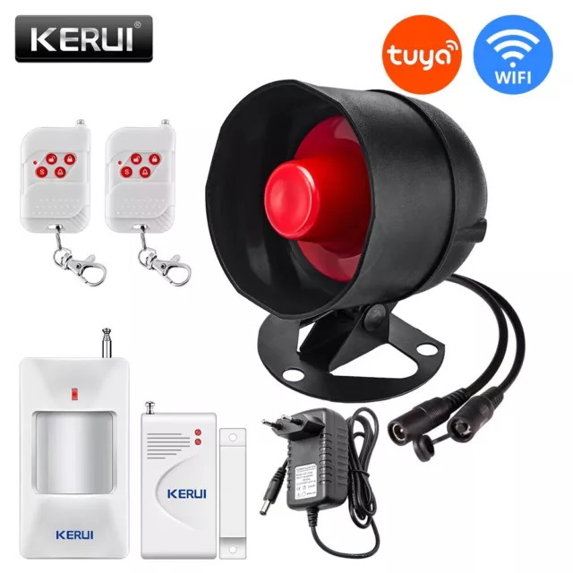 KERUI WiFi Tuya APP Wireless Security Alarm System Home Burglar Remote Detector