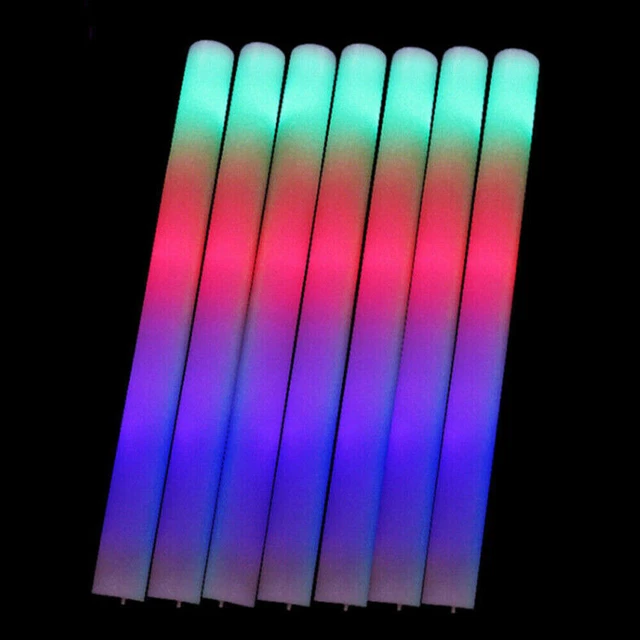 Bastoni Schiuma Led Lampeggianti Multicolore Luminosi Scuri Bastoni Bianchi Luce Concerto 60X