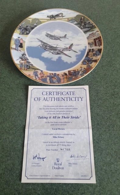 ROYAL DOULTON TAKING It All In Their Stride Collectors Plate Boxed With ...
