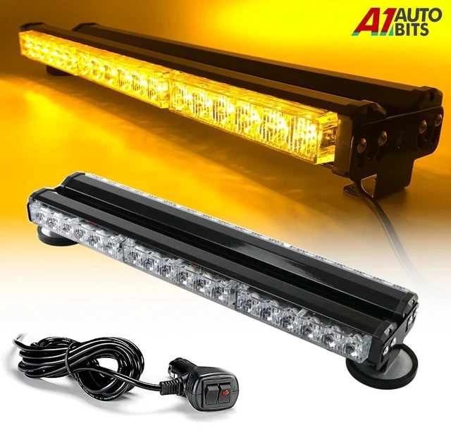 4 X 6 Led Ambra Bianco Recupero Strobe Lampeggiante Griglia - Foto 7