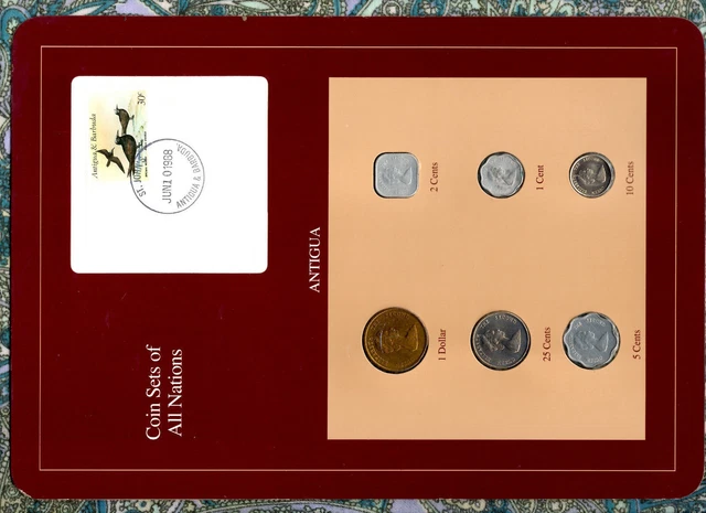 Coin Sets of All Nations Antigua E.C. 1981-1989 UNC $1 1981