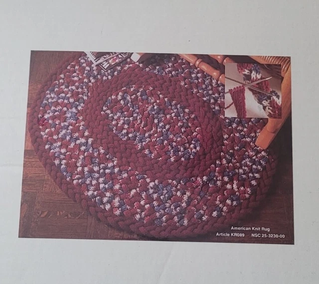 Kit de alfombra de punto americana National Yarn Crafts.  De lote antiguo 2