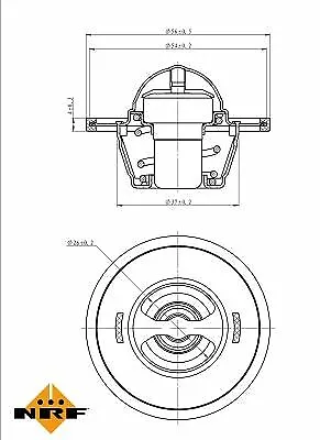 NRF (725156) Thermostat Kühlmittel für AUDI MITSUBISHI SEAT SKODA VW