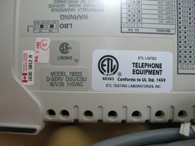 NEW ADC Kentrox 78222 D-SERV DSU/CSU ETL Testing Telephone Equipment 2
