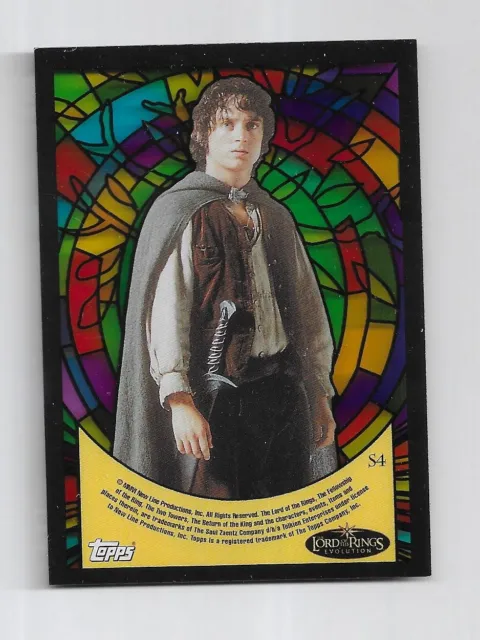 Lord of the Rings Evolution 2006 Stained Glass Card S4 Frodo  Elijah Wood 2