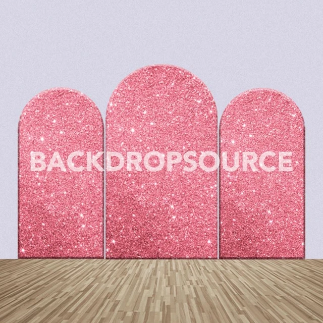 GLITTERY PINK THEMED Party Backdrop Media Sets for Birthday / Events ...