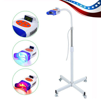 Lámpara blanqueadora dental móvil 10 LED Sistema de blanqueamiento de luz roja azul FDA