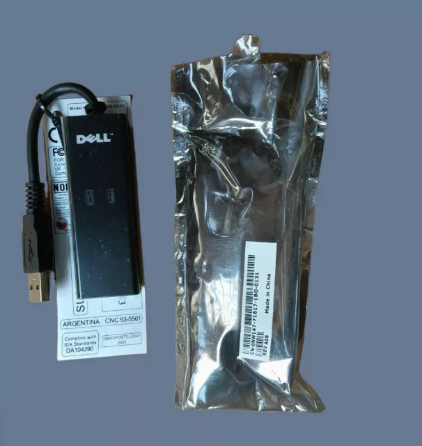 Dell USB External 56K Cat Modem Fax Narrowband RD02-D400 Windows 7 8 10 XP Vista