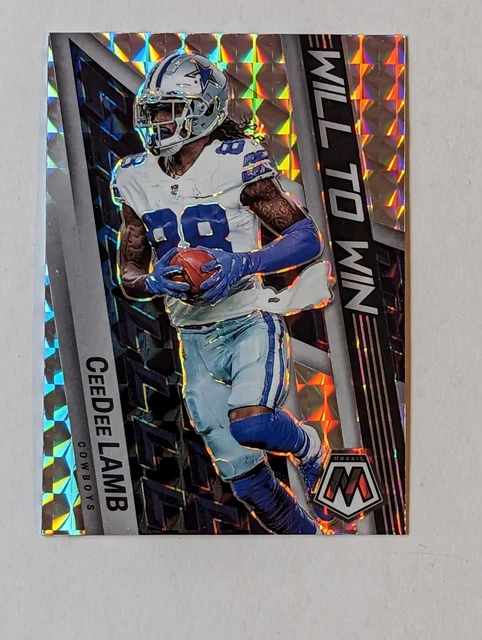 2022 PANINI MOSAIC FOOTBALL CeeDee LAMB WILL TO WIN SILVER MOSAIC PRIZM #WW-18