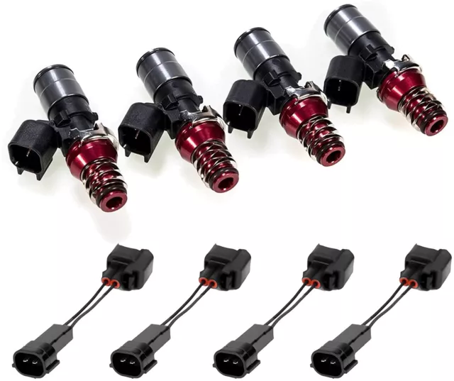 Injector Dynamics 1050x Fuel Injectors + Adapters for 02-14 Subaru WRX 07-20 STi