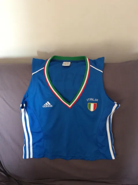Rarissima maglia promozionale Italia adidas blu num.7 Tg 50 originale nuova