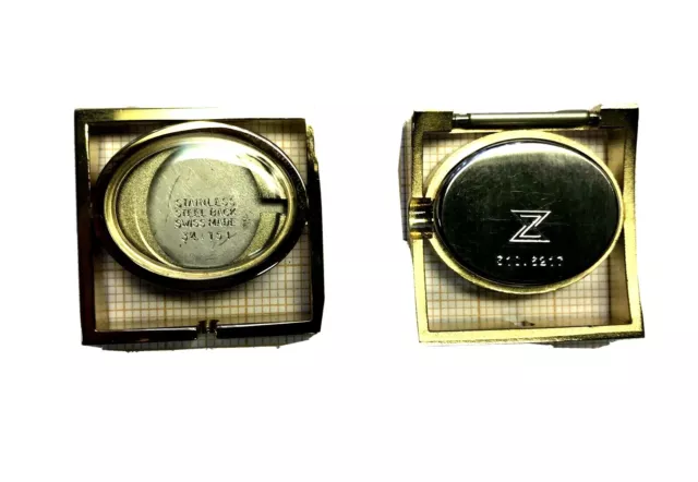 Lot 10 boitier Edox boite case watch montre vintage Uhr couleur or Swiss 1980 N1