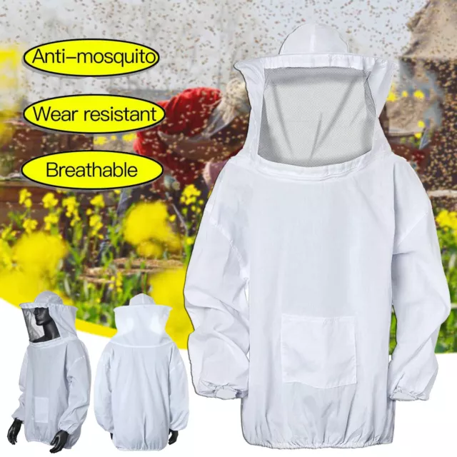 Imkerei Anzug Bienenzucht Beekeeper Schutzanzug Imkerjacke mit Hut Schleier Weiß