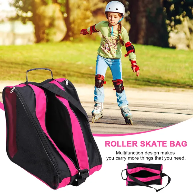 Portable Roller Skating Boot Bag Ice Skate Shoulder Strap Carry Case Breathable