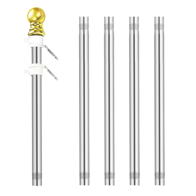 6ft Flag Pole Tangle Free Flag Pole Spinning Residential Wall Pole Kit Bracket