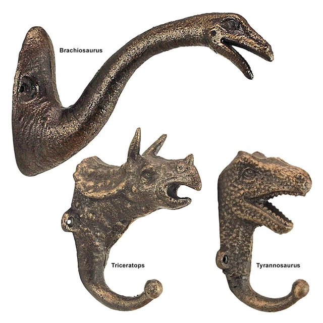 SP29835 - Decorative Dinosaur Foundry Cast Iron Wall Hook Collection