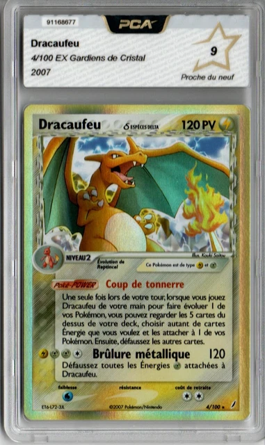 Dracaufeu 4/100 - EX Gardien de cristal