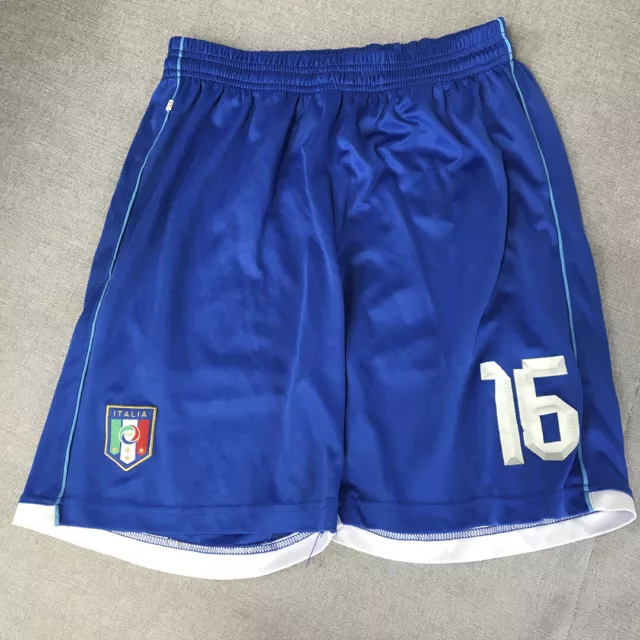 Italy National Football Team Mens Shorts Size L Blue Azzurri