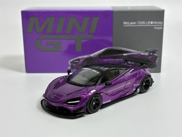 Miniature MINI GT 1/64 McLaren 720S LB Works Noir (RHD) - Boîte Scellée édition Limitée