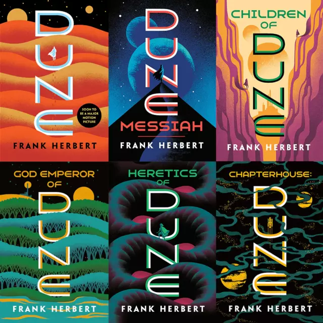 Complete Dune Series Set by Frank Herbert ( 6 Books - Mass Market Paperback)