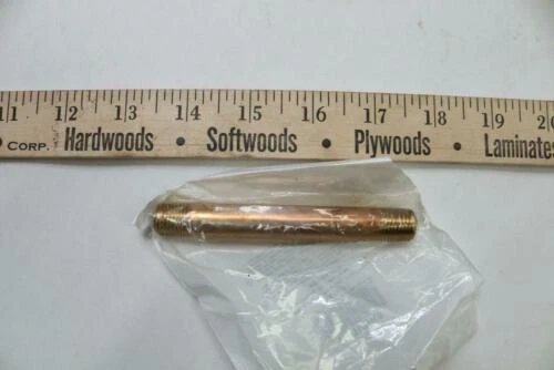 Grainger Approved Nipple Threaded on Both Ends Red Brass 1/4" x 4" 461-040GR