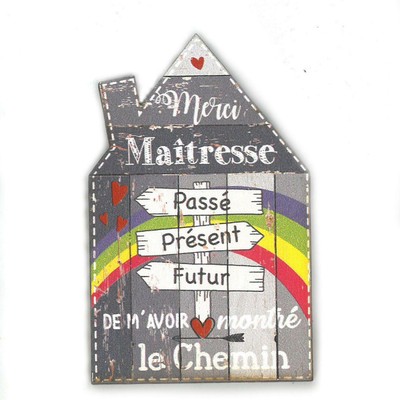 Magnet En Bois Merci Maitresse Passe Present Futur De M Avoir Montre Le Eur 5 00 Picclick Fr