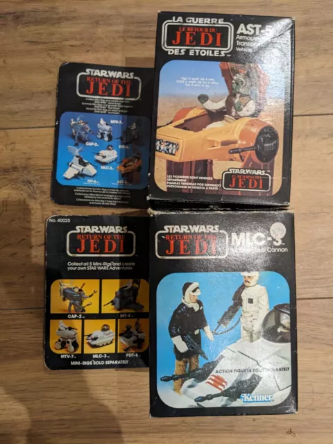 Boxed Vintage STAR Wars Mini-Rigs (x2) - MLC-3 and AST-5