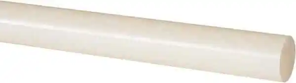 Natural Color Plastic Rod, Nylon 6/6, 4 Feet x 3/4" Diameter