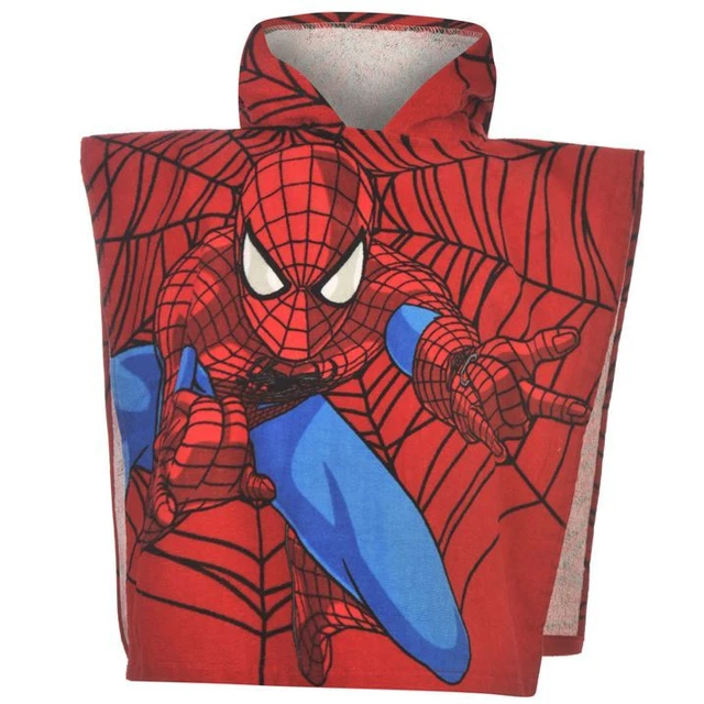 MARVEL PONCHO SERVIETTE cape de bain à capuche SPIDERMAN 2-6 ans