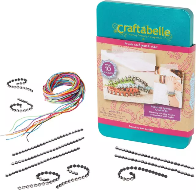 – Friendship Sparkles Creation Kit – Bracelet Making Kit – 31Pc Jewelry Set with