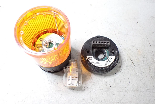 ALLEN BRADLEY 70mm 2 Circuit Steady Amber Lamp Buzzer LED -- 855T-B24GC5