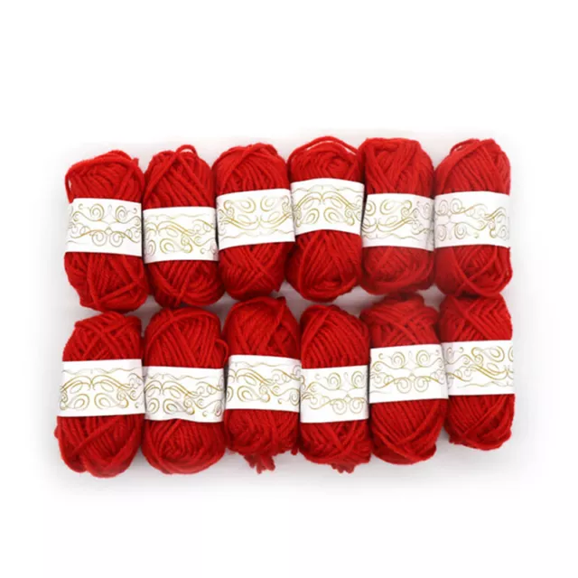 12pcs Ball Handmade Knitting Yarn Wool Line Soft Thickness Line Crochet Ya$g F1