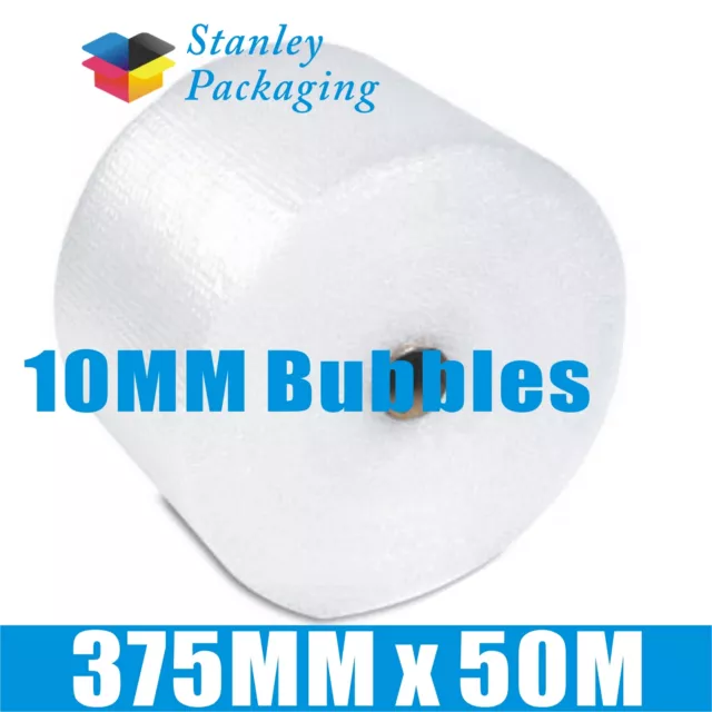 375mm x 50M Meters Bubble Wrap Roll Bubblewrap - CLEAR 10mm Bubble