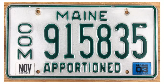 Maine 2003 APPORTIONED SEMI-TRACTOR License Plate 915835!