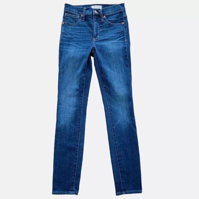 Madewell Jeans Size 24 9" High Rise Stretch Blue Classic Denim Skinny Womens