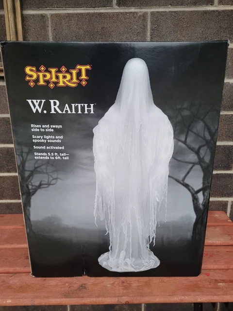 6ft Rising Ghost Animated Halloween Prop – Lunging, Turning, Popping Up With Sound Effects – Haunted House Animatronic (Indoor/Outdoor)