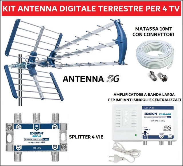 Scopri Il Kit Antenna TV Digitale Terrestre Completo Per Un - Foto 9
