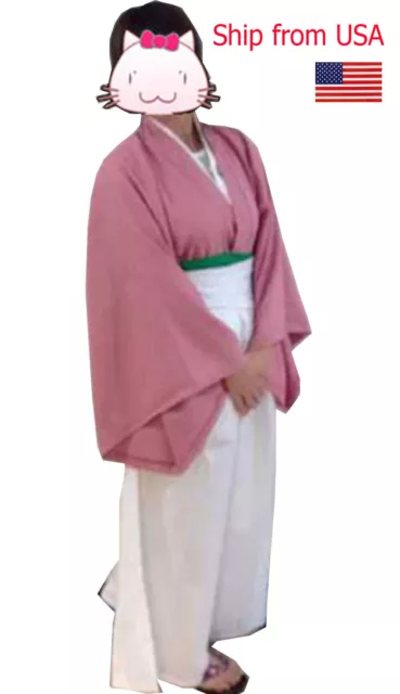 Hakuouki Yukimura Chizuru kimono Halloween Cosplay Costume size LARGE