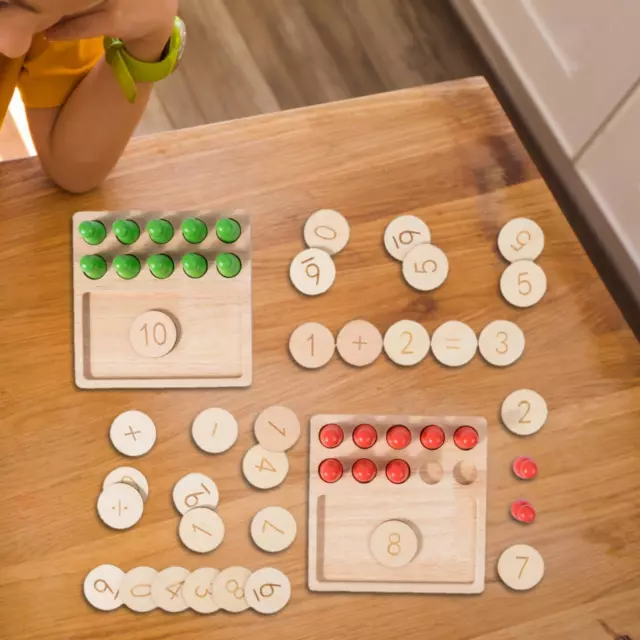 Tableau de mathématiques Montessori en bois Comptage Peg Board Sensory Math