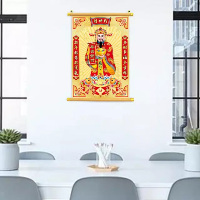 Chinesische Schriftrolle „Gott Des Reichtums“, Chinesische