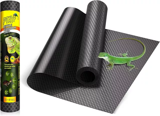 Revestimiento de sustrato para alfombra de terrario de reptil dragón barbudo, 17,7x79 pulgadas