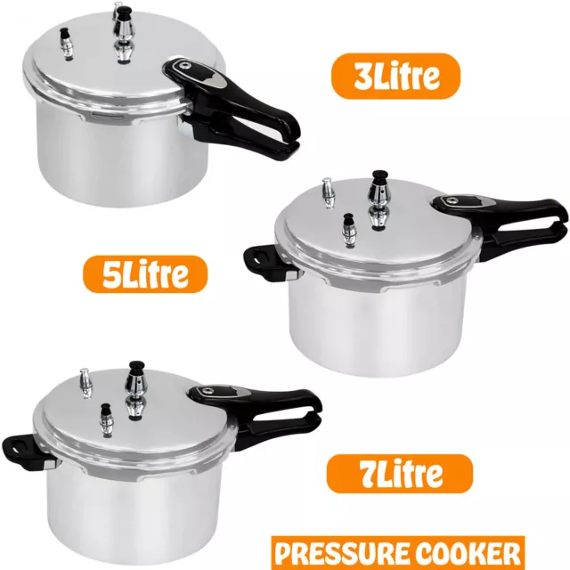 3/5/7 Litre Home Dual Handle aluminum Pressure Cooker Kitchen Catering Cookware