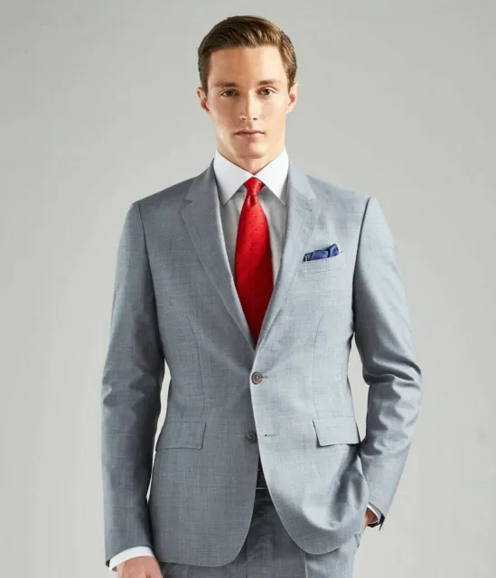 Wool suit jacket THOMAS PINK Grey size 10 UK in Wool - 27393402
