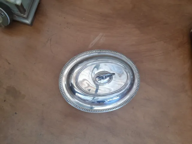 Vintage silver plated serving dish with cover