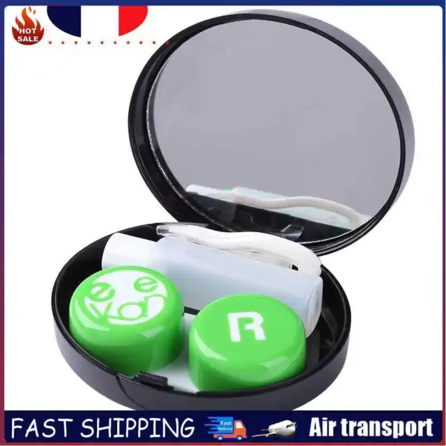 Portable Contact Lens Box Set Invisible Glasses Wearing Tool (Green)