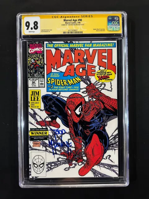 Marvel Age #90 CGC 9.8 SS (1990) - Signed by Todd McFarlane