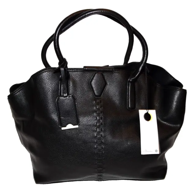 3.1 Phillip Lim for Target Expandable Black Pebbled Faux Leather Tote Bag NWT