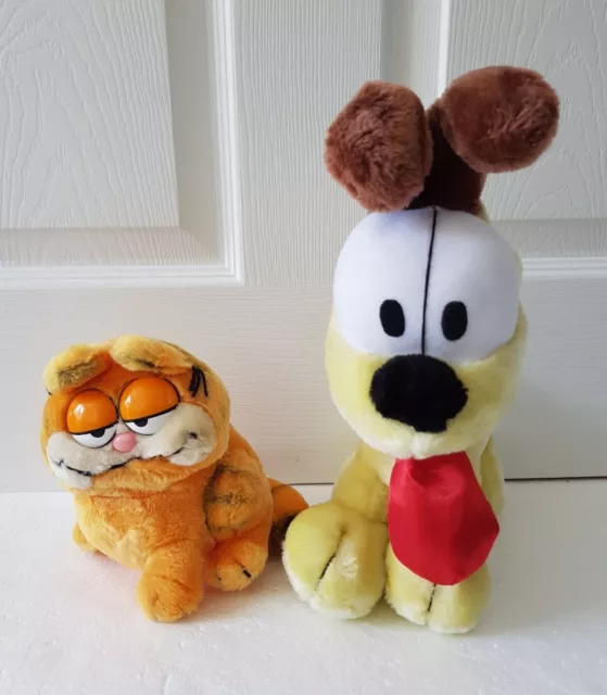 VINTAGE GARFIELD PLUSH BUNDLE -  ODIE THE DOG soft toy PLAY BY PLAY stuffed CAT